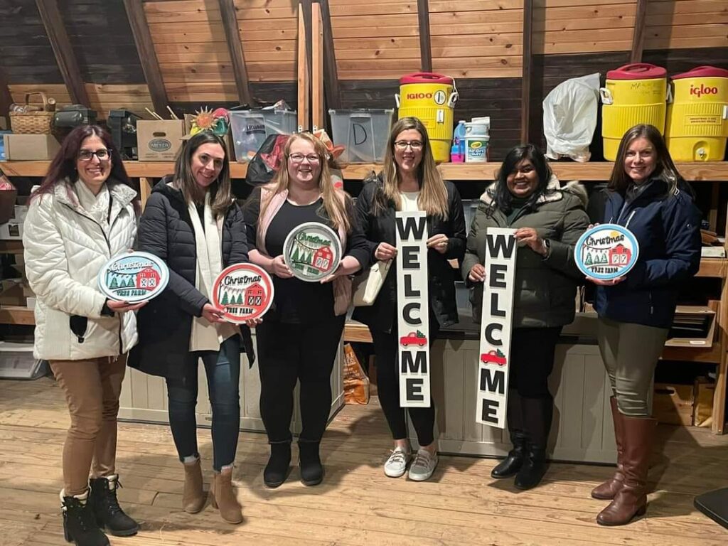 Happily Ever Farmhouse Paint Night Group shot 2